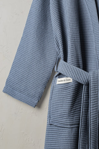 Aurelia Wafel Unisex Badjas | Blauw