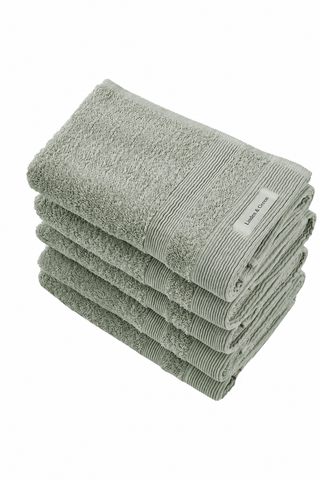 5 stuks Handdoekset Soft Cotton | 50x100 cm | Pale Olive