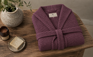 Zen Wafel Unisex Badjas | Diep Paars