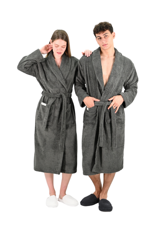 Sorena  Unisex Badjas | Antraciet