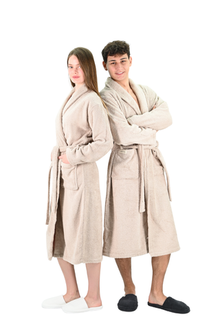 Sorena Unisex Badjas | Stone