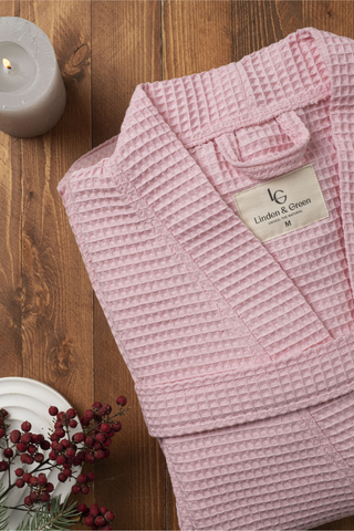 Aurelia Wafel Unisex Badjas | Pink