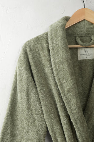 Sorena  Unisex Badjas | Smoke Groen