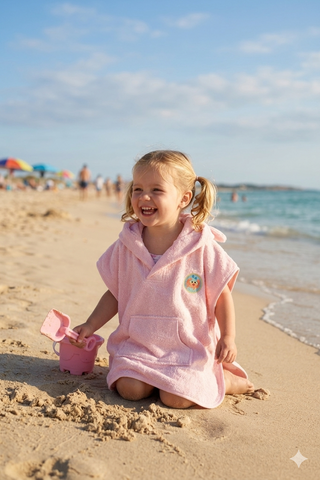 Kinderponcho | Pink