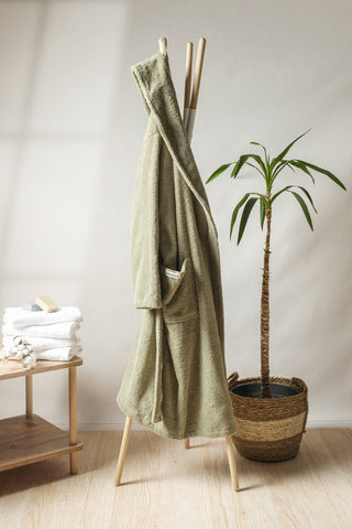 Sorena  Unisex Badjas | Smoke Groen