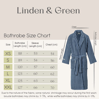 Riviera Gestreepte Unisex Badjas | Blauw