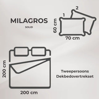Milagros Ren |Solid | Dekbedovertrekset