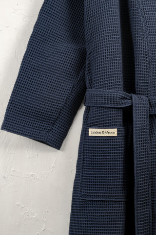 Aurelia Wafel Unisex Badjas | Navy