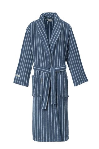 Riviera Gestreepte Unisex Badjas | Blauw