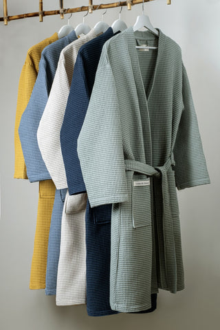 Aurelia Wafel Unisex Badjas | Navy