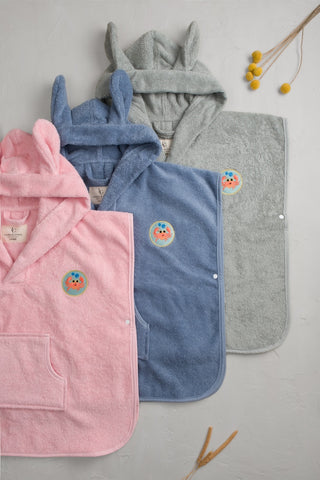 Kinderponcho | Blauw